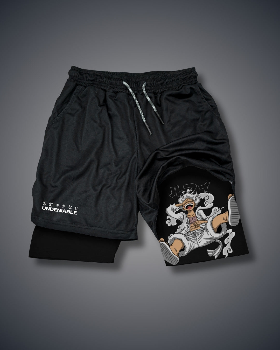 One Piece White Luffy Performance Shorts – Undeniable